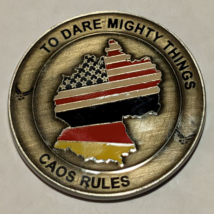 435th Air Mobility Squadron (435 AMS) Ramstein challenge coin reverse