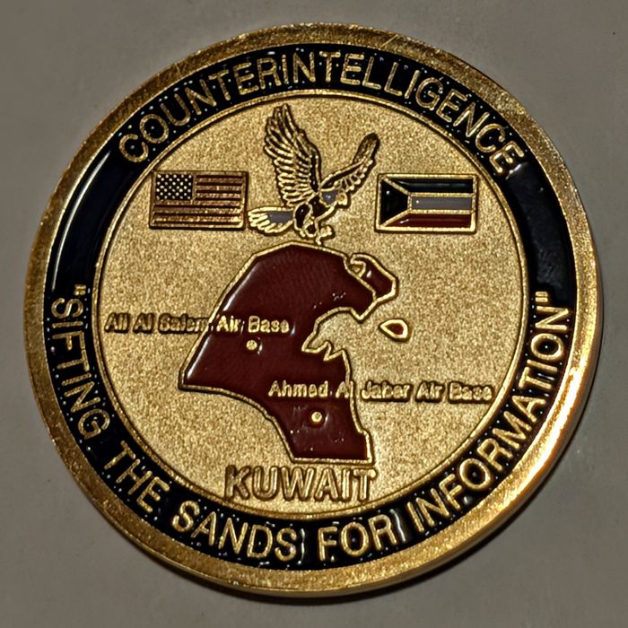 AFOSI Detachment 245 / OL-A Kuwait challenge coin reverse