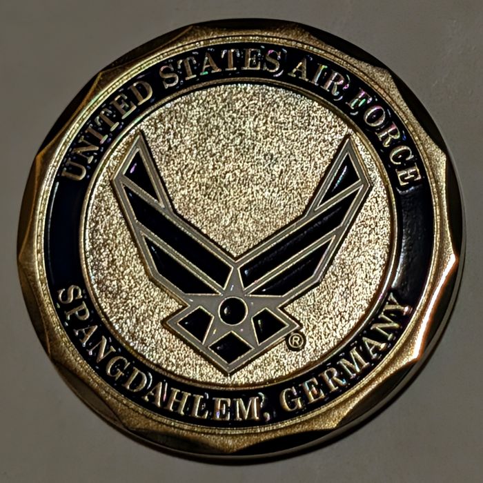 52d Fighter Wing Seek Attack Destroy coin (partial OCR) challenge coin reverse