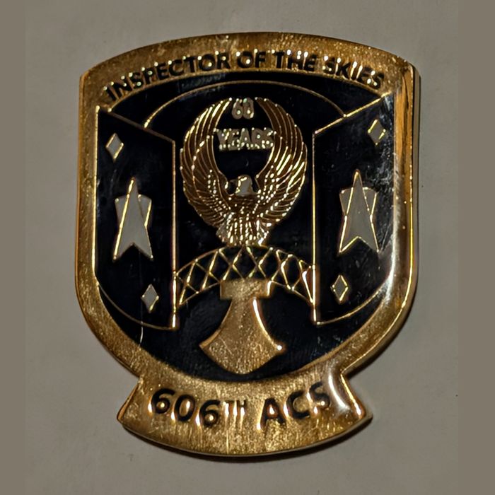 606th Aircraft Control and Warning Squadron (AC&WS) coin challenge coin reverse