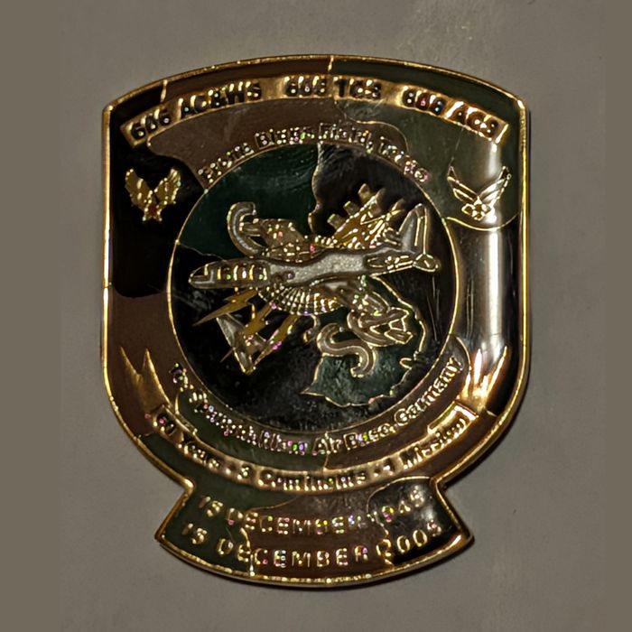 606th Aircraft Control and Warning Squadron (AC&WS) coin challenge coin obverse