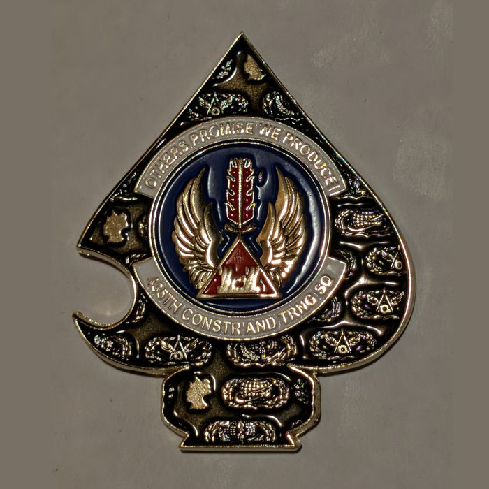 435th Construction and Training Squadron (435 CTS) The Deuce challenge coin reverse