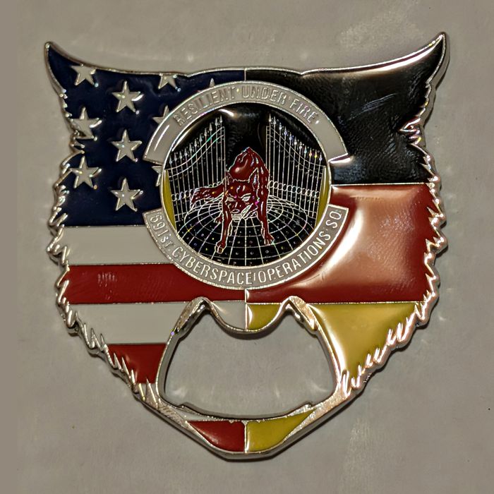 691st Cyberspace Operations Squadron (691 COS) challenge coin reverse
