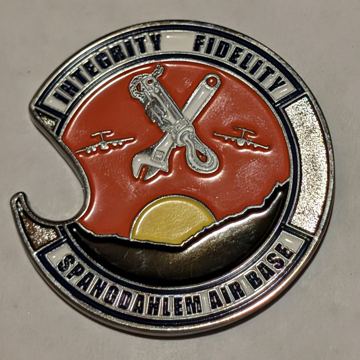 726th Air Mobility Squadron (726 AMS) Spangdahlem challenge coin obverse