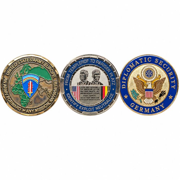 U.S. Army Europe "An Army Forward" Deputy Commanding General challenge coin group shot