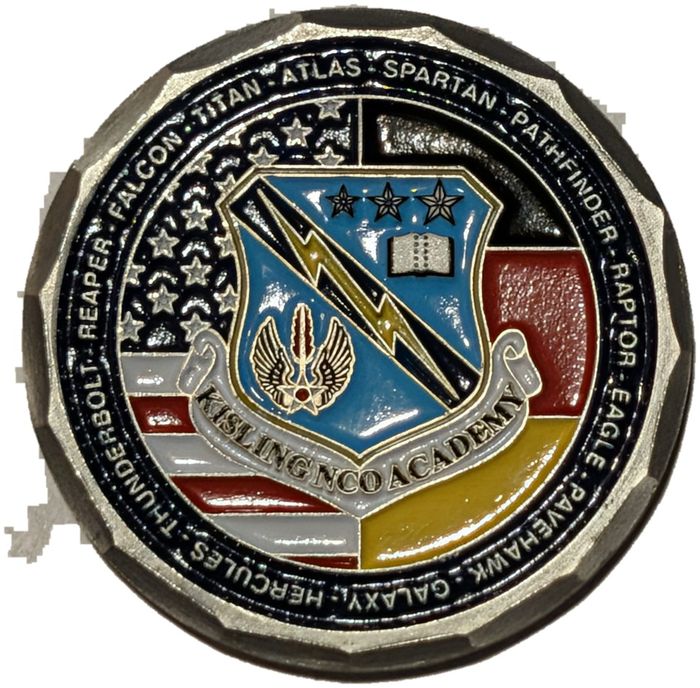 Kisling NCO Academy graduate challenge coin (Kapaun Air Station) obverse