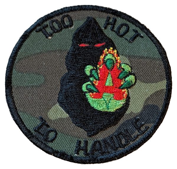 501st Tactical Missile Wing, GLCM Alpha Flight "Too Hot to Handle" (RAF Greenham Common) (morale) patch