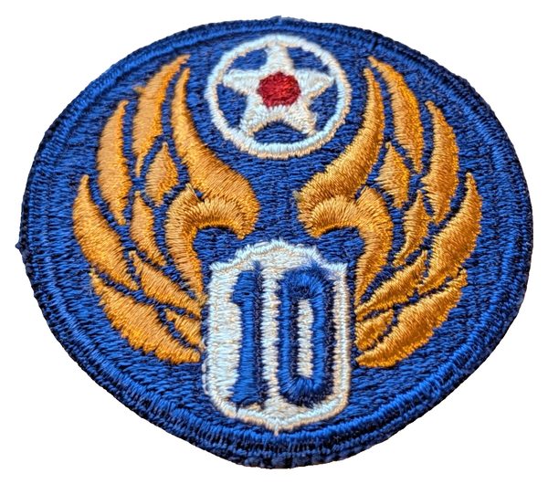 10th Air Force (USAAF WWII-pattern SSI) (full-color) patch