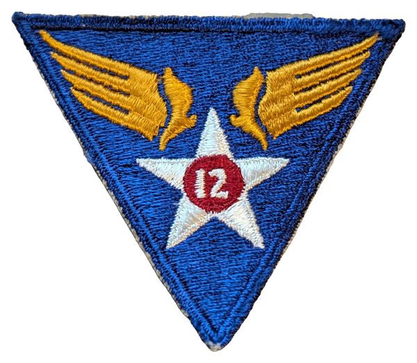 12th Air Force (USAAF WWII-pattern SSI) (full-color) patch