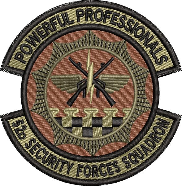 52nd Security Forces Squadron - 'Powerful Professionals' (OCP) (OCP (embroidered)) patch