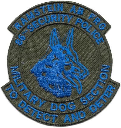 Ramstein AB FRG - 86th Security Police, Military Dog Section (subdued (embroidered)) patch