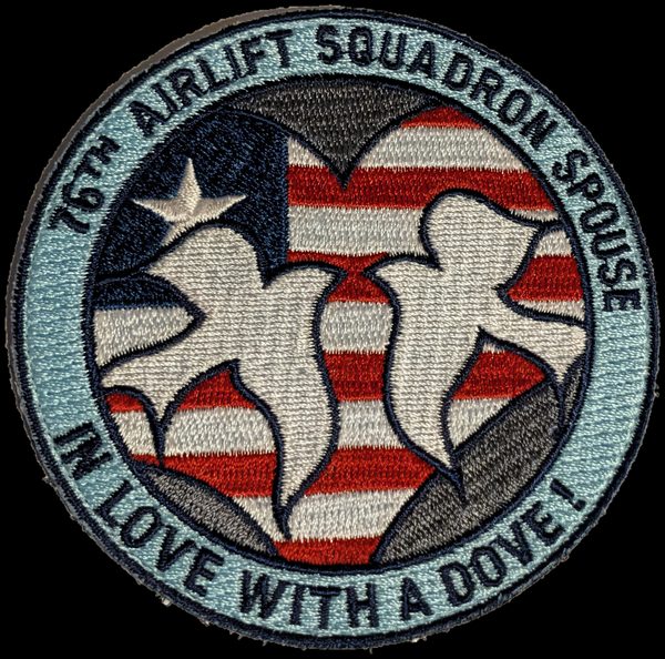 76th Airlift Squadron Spouse - 'In Love With A Dove!' (full-color (embroidered)) patch