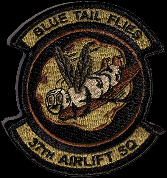 37th Airlift Squadron - 'Blue Tail Flies' (OCP) (OCP) patch