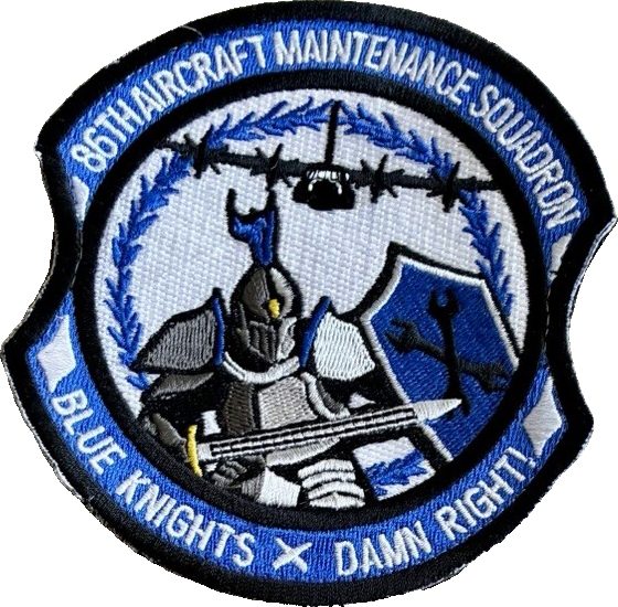 86th Aircraft Maintenance Squadron (Blue Knights) - full color (squadron (morale)) patch