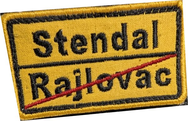 Bundeswehr SFOR/EUFOR Bosnia homecoming patch "Stendal / Rajlovac" (morale (town-exit-sign style)) patch