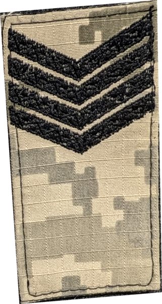 Ukrainian MM14 pixel-camo rank patch - chevrons (lighter) (rank insignia) patch