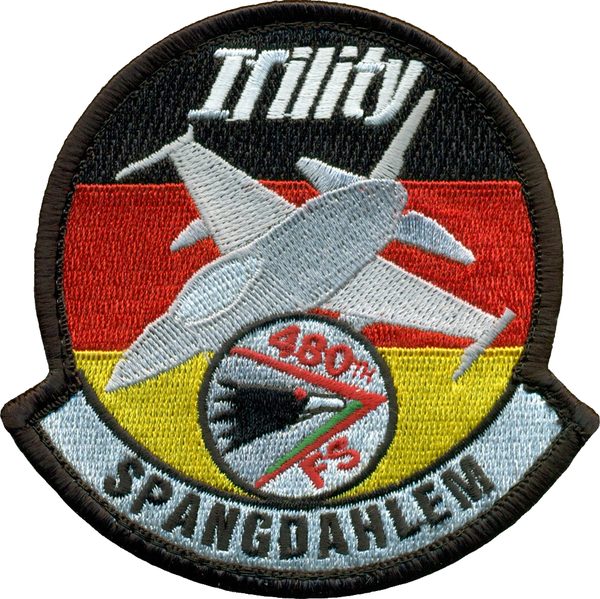 480th Fighter Squadron - 'Trility', Spangdahlem (full color) (squadron (morale)) patch
