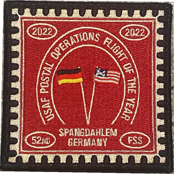 52nd Force Support Squadron - 'USAF Postal Operations Flight of the Year 2022', Spangdahlem (commemorative (award)) patch