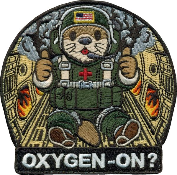 10th Expeditionary Aeromedical Evacuation Flight - 'Oxygen-On?' morale (morale) patch