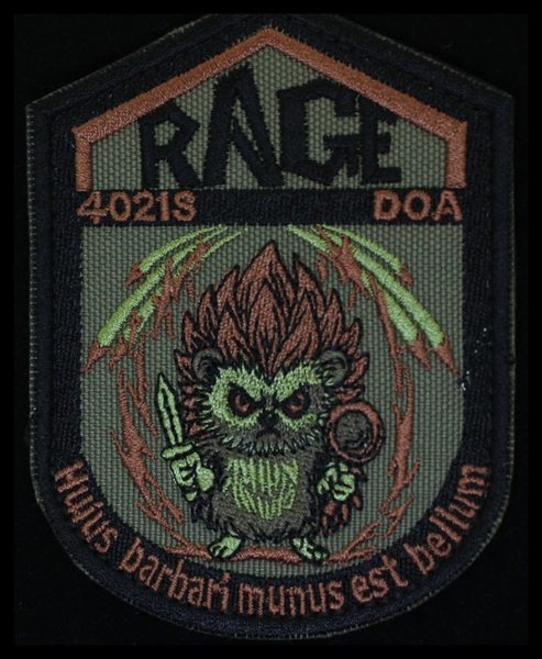 402nd Intelligence Squadron DOA - 'RAGE' morale (subdued/OD) (morale) patch
