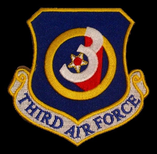 Third Air Force (3 AF) - full color shield (full-color) patch
