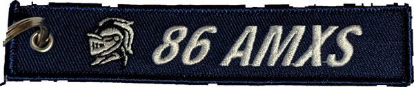 86th Aircraft Maintenance Squadron (86 AMXS) - flight tag keychain (C-130J) (flight tag (embroidered)) patch