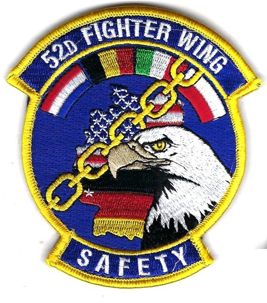 52nd Fighter Wing Safety - '52D Fighter Wing / Safety' (full color) (full-color) patch
