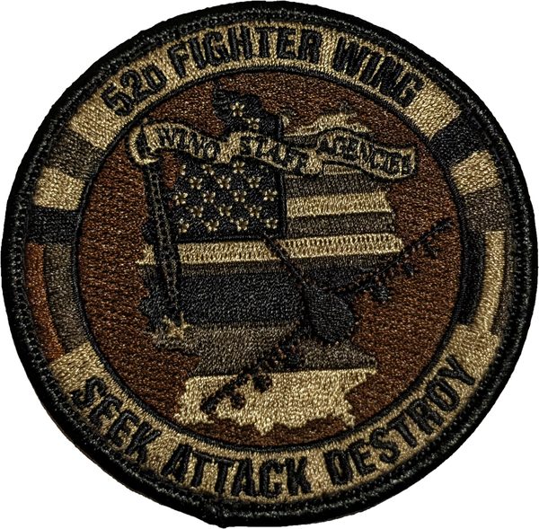52nd Fighter Wing Wing Staff Agencies - 'Seek Attack Destroy' (subdued) (subdued) patch