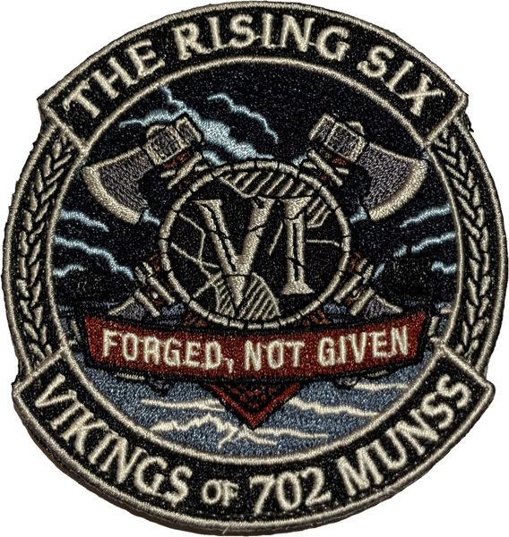 702nd Munitions Support Squadron - 'The Rising Six / Vikings' (full color morale) (morale) patch
