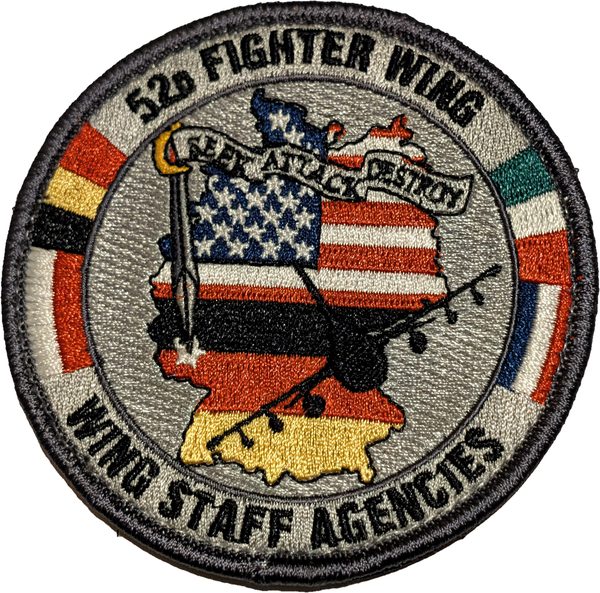 52nd Fighter Wing Wing Staff Agencies - 'Seek Attack Destroy' (full color) (full-color) patch