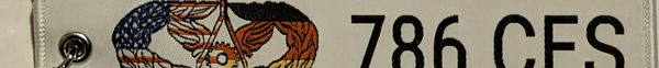 786th Civil Engineer Squadron (786 CES) - white flight tag keychain (full-color) patch