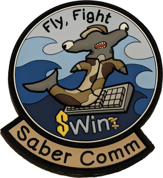 52nd Communications Squadron (Saber Comm morale) (PVC) patch