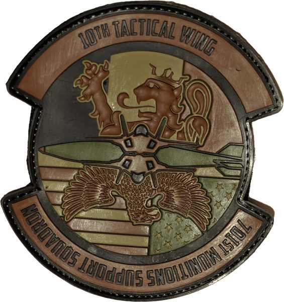 701st Munitions Support Squadron / 10th Tactical Wing PVC (tabs: 10th TW + 701st MSS) (PVC) patch