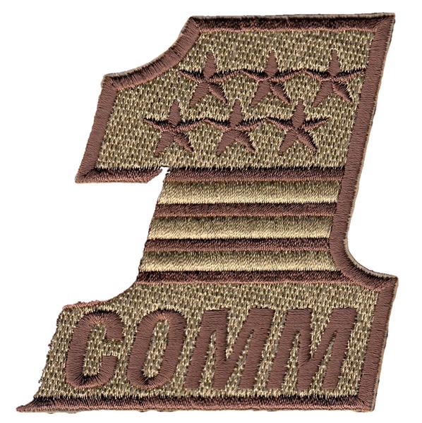 1st Combat Communications Squadron - '1 COMM' numeral morale (subdued) (morale) patch