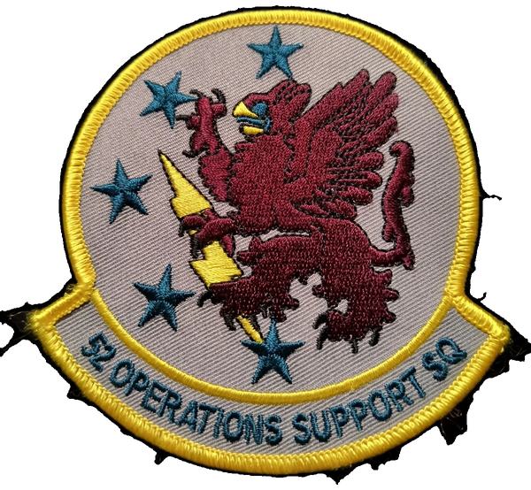 52nd Operations Support Squadron - '52 OPERATIONS SUPPORT SQ' (full color embroidered) (full-color) patch