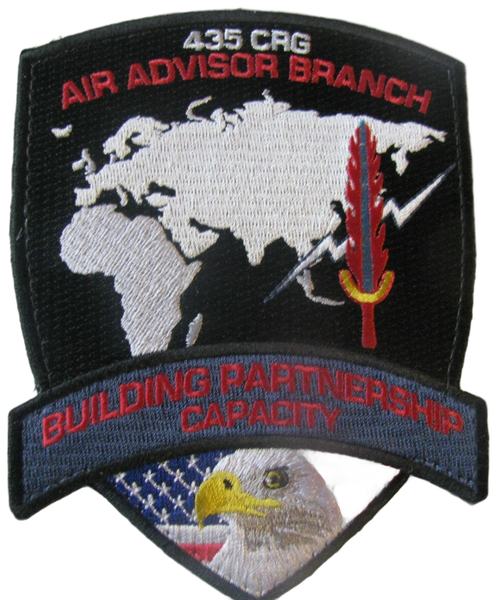 435 CRG Air Advisor Branch - 'BUILDING PARTNERSHIP CAPACITY' (full color embroidered; Velcro) (full-color) patch