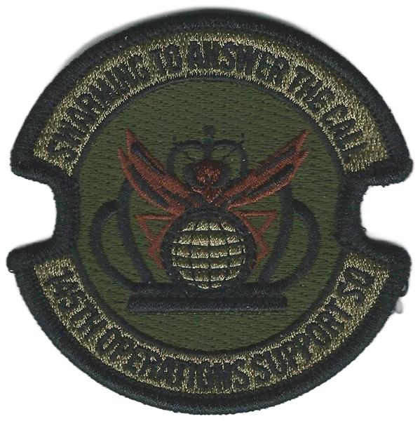 145th Operations Support Squadron (NC ANG) - 'SWARMING TO ANSWER THE CALL' (OCP spice) (OCP) patch