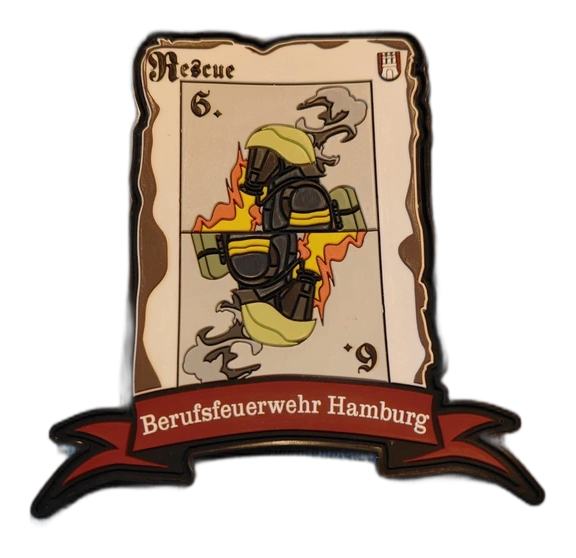 Berufsfeuerwehr Hamburg - playing-card PVC (no backing) (PVC) patch