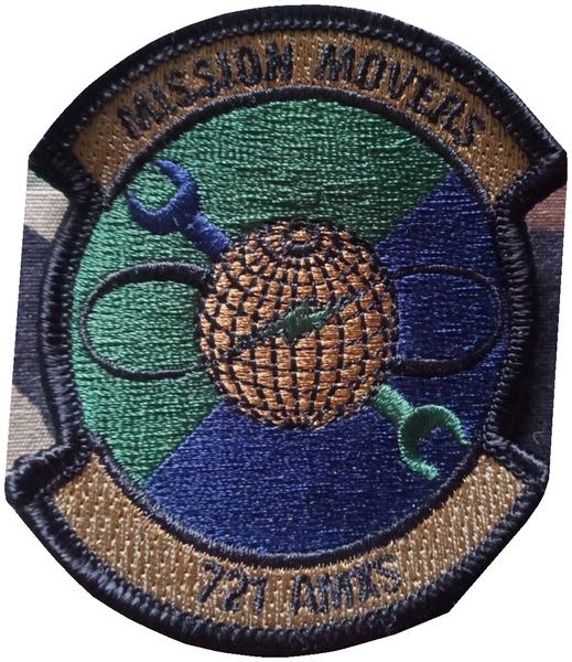 721st Aircraft Maintenance Squadron - 'Mission Movers' (full color) (full-color) patch