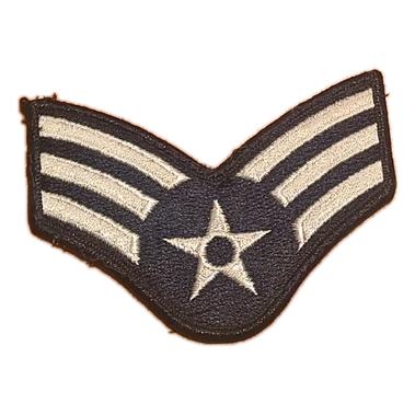USAF Senior Airman (E-4) enlisted rank chevron (full-color) patch