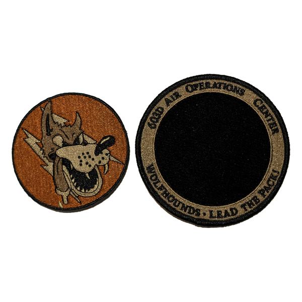 603rd Air Operations Center - 'Wolfhounds - Lead the Pack!' (OCP) (OCP) patch, additional view