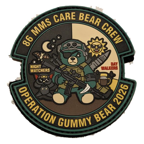 86th Materiel Maintenance Squadron - '86 MMS Care Bear Crew / Operation Gummy Bear 2026' (PVC morale) (PVC) patch