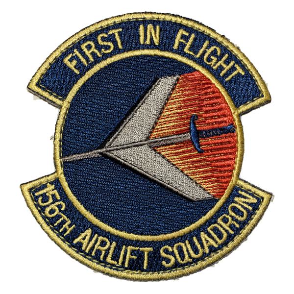 156th Airlift Squadron - 'First in Flight' (full color) (full-color) patch