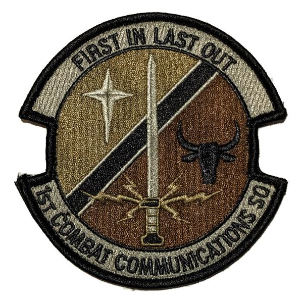 1st Combat Communications Squadron - 'First In Last Out' (OCP) (OCP) patch