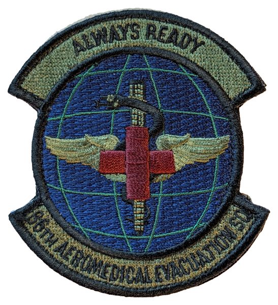 86th Aeromedical Evacuation Squadron (subdued) patch