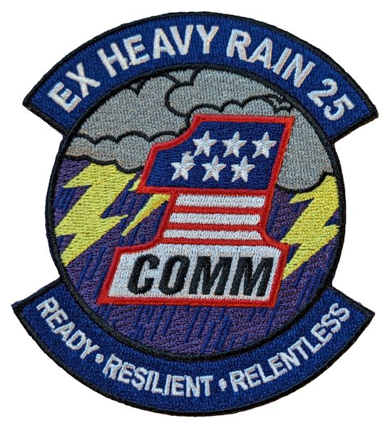 1st Combat Communications Squadron (Ex Heavy Rain 25) (event (exercise)) patch