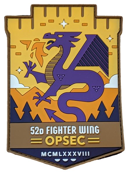 52nd Fighter Wing (OPSEC) (PVC) patch