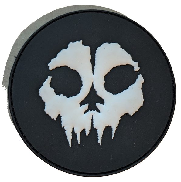 Grey Wolf Team (USAF Ukraine air-advisory task force, USAFE/603 AOC) - ghost-skull PVC morale (PVC) patch