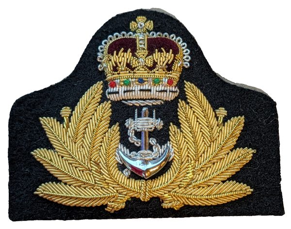 Royal Navy officer cap badge (full-color) patch